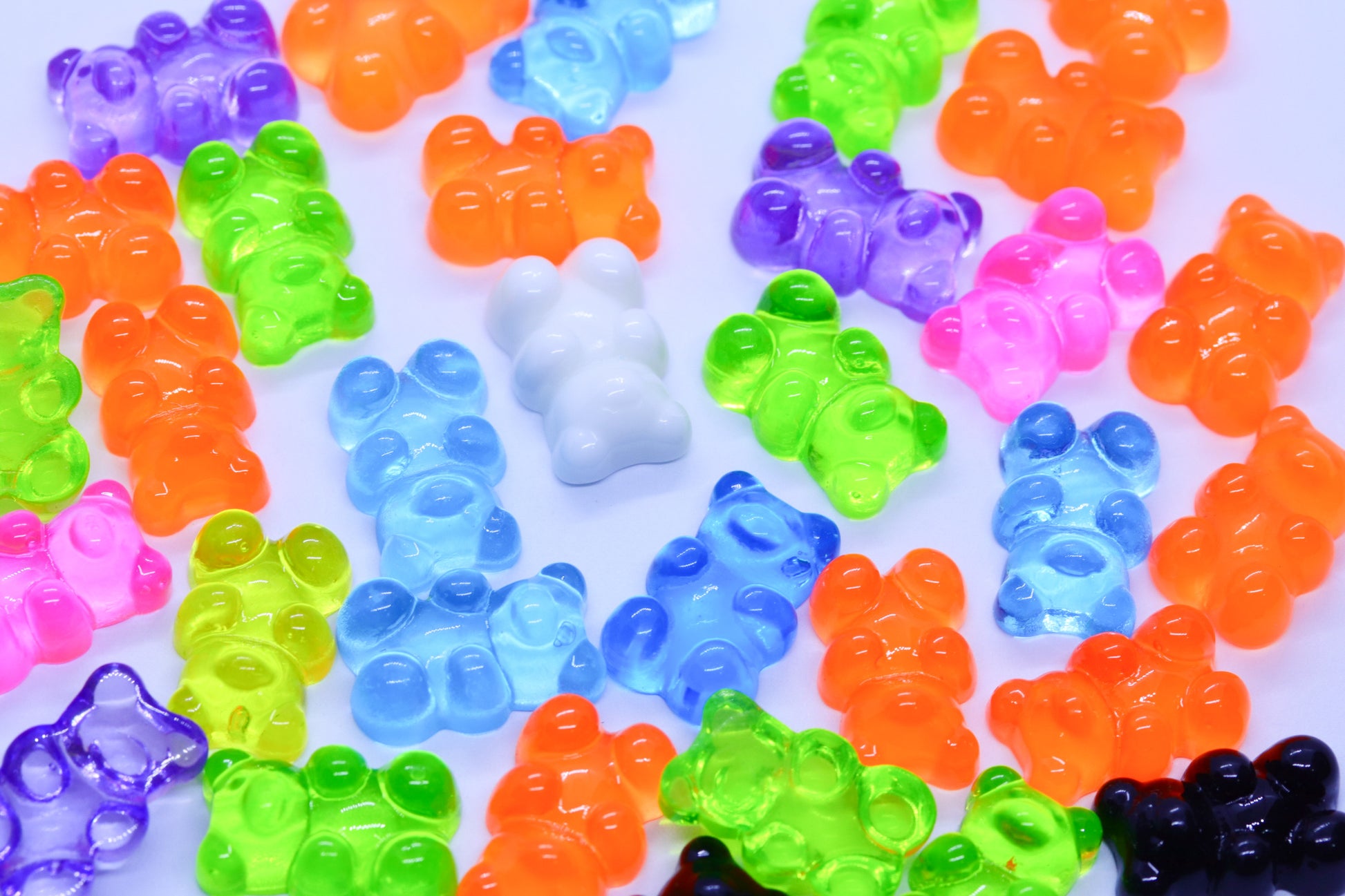 3D XL Gummy bear charms x 10 charm