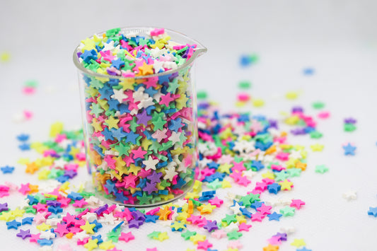 Rainbow star sprinkles fimo