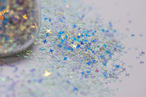 Aurora Glitter Stars - Bulk Glitter Stars for Crafts - Unicorn Lab