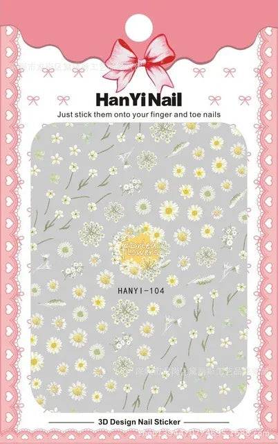 Nail Sticker - Yellow Daisy Design H104 - Unicorn Lab