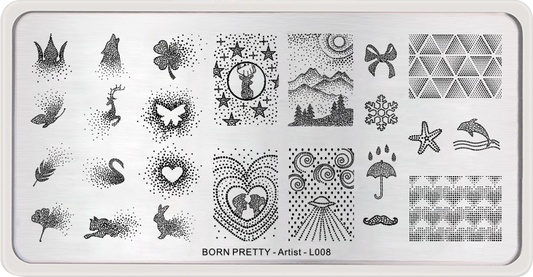 Stamping Plate - BPL08 stamping plate The original Shimmer Cuticle Oil – Handcrafted in Melbourne since 2017 – First cuticle oil droppers to hit the Australian market