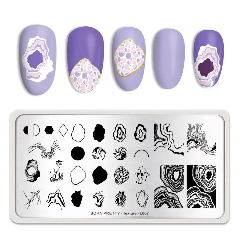 Stamping Plate - BPL07 Texture - Unicorn Lab