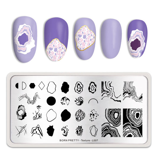 Stamping Plate - BPL07 Texture stamping plate The original Shimmer Cuticle Oil – Handcrafted in Melbourne since 2017 – First cuticle oil droppers to hit the Australian market