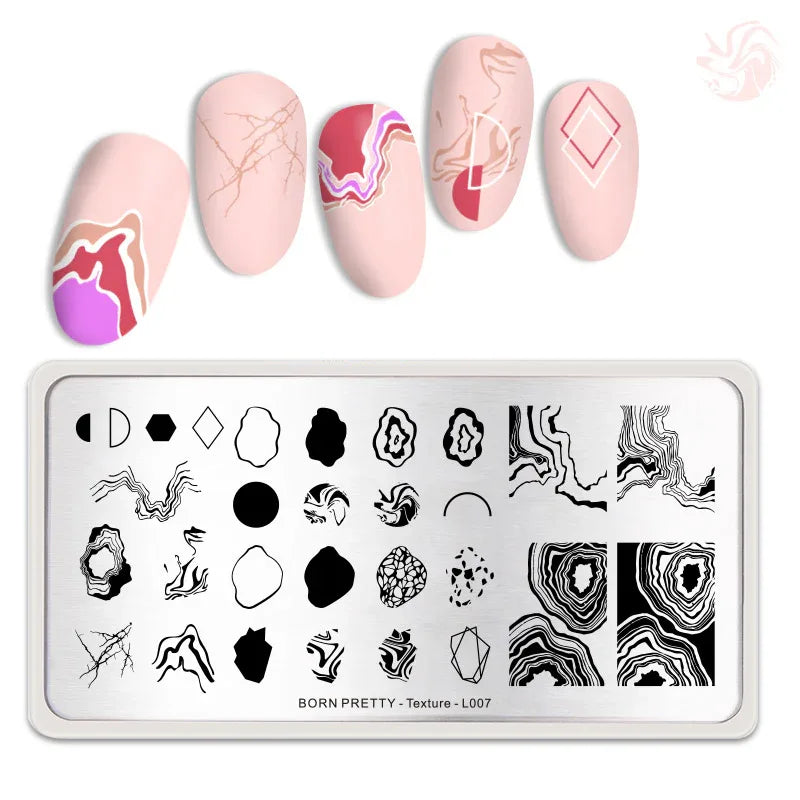 Stamping Plate - BPL07 Texture - Unicorn Lab