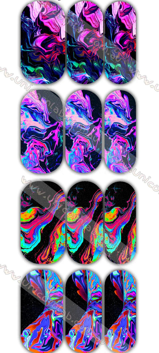 Acid Marble Waterslide Decals - Unicorn Lab