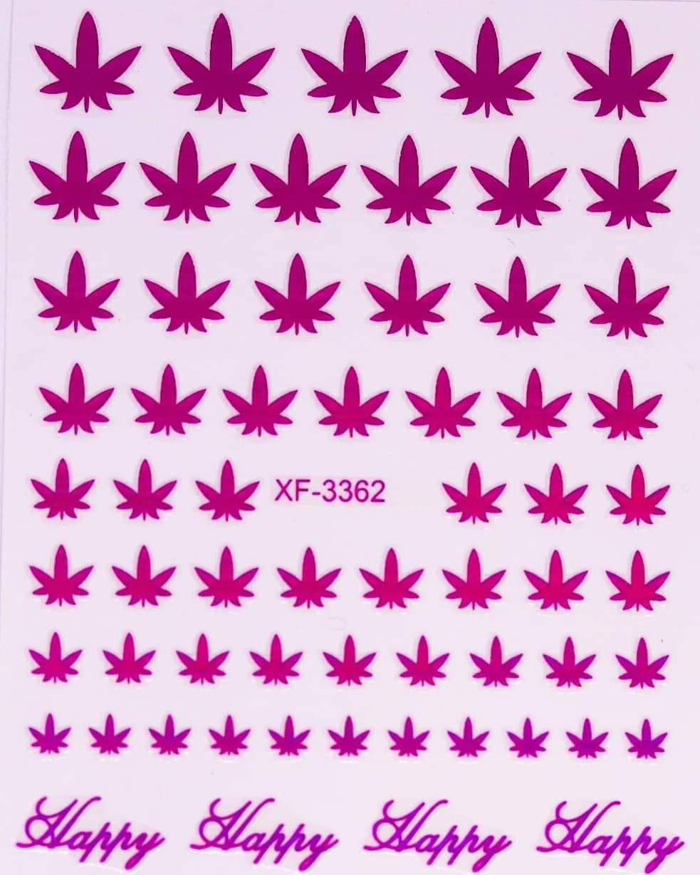 Nail Stickers - PINK 420 - 3362 - Unicorn Lab