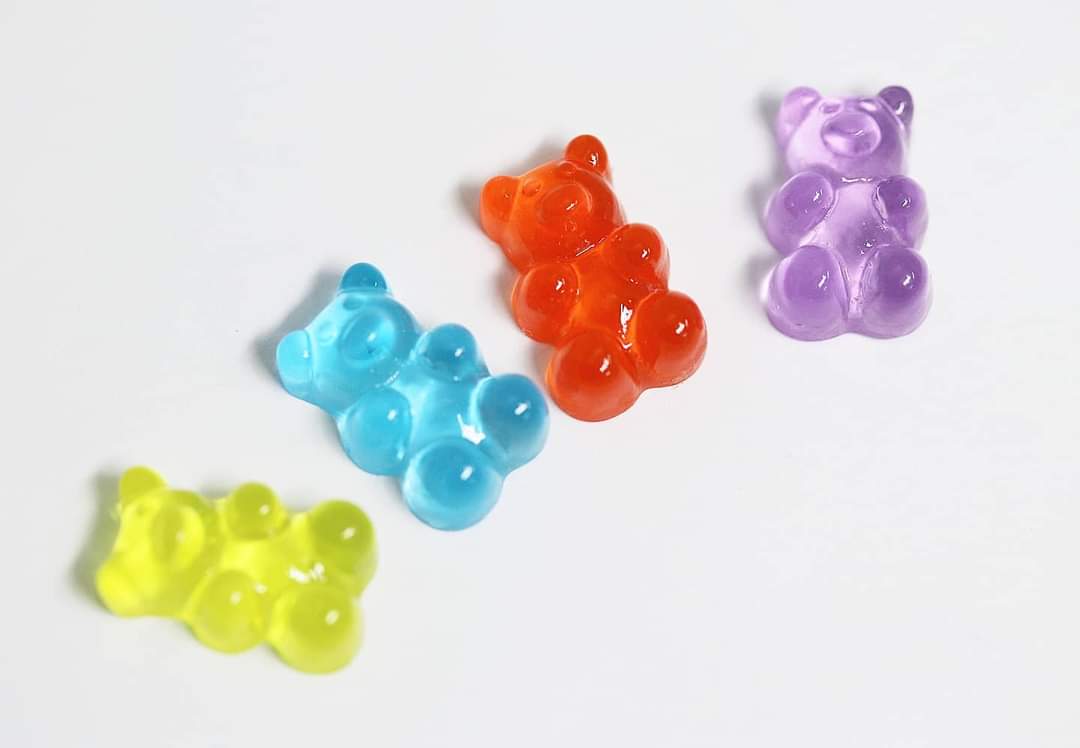 3D XL Gummy bear charms x 10 charm