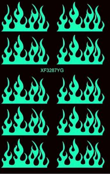 GLOW Stickers - FLAME G3287