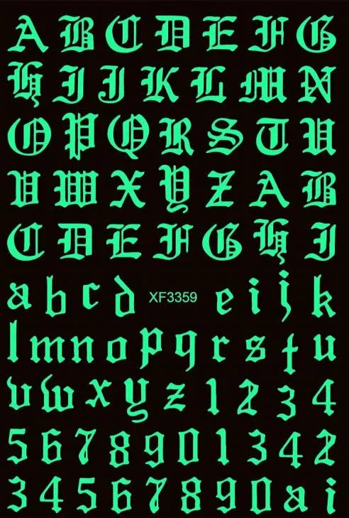 GLOW Stickers - LETTERS G3359 - Unicorn Lab