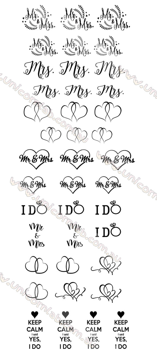 I DO Waterslide Decals