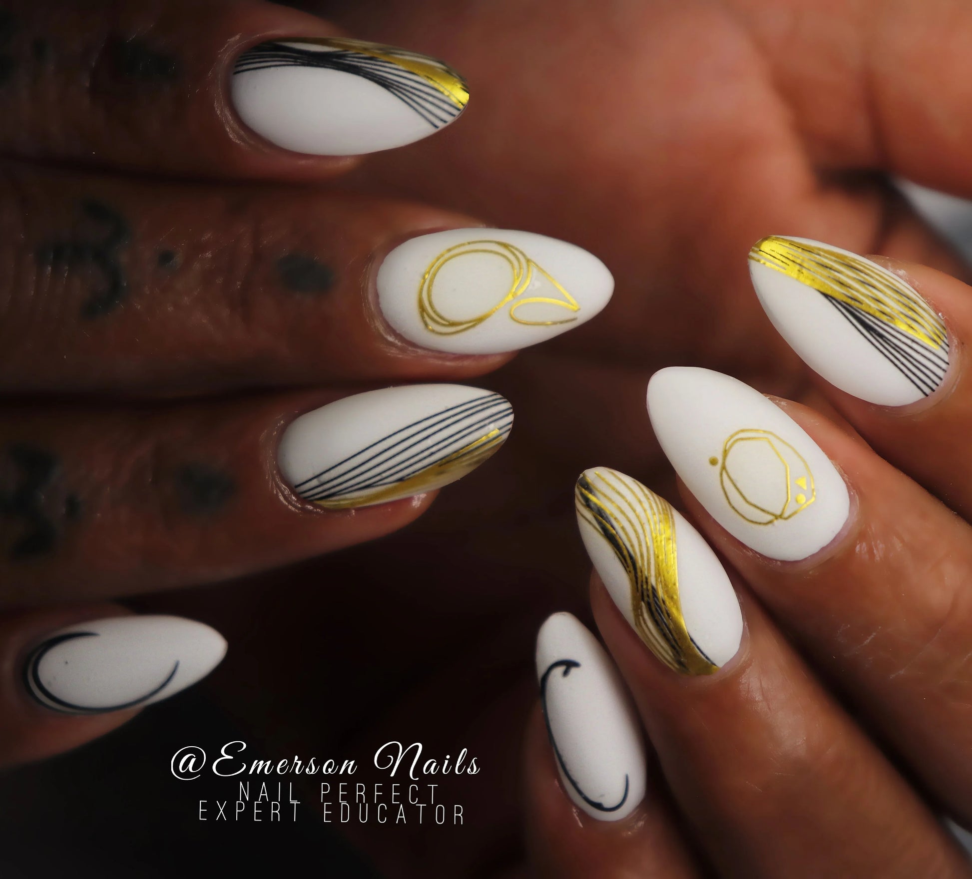 Nail Sticker - Design SH94 BLACK - Unicorn Lab