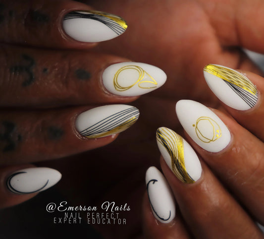 Nail Sticker - Design SH94 BLACK - Unicorn Lab