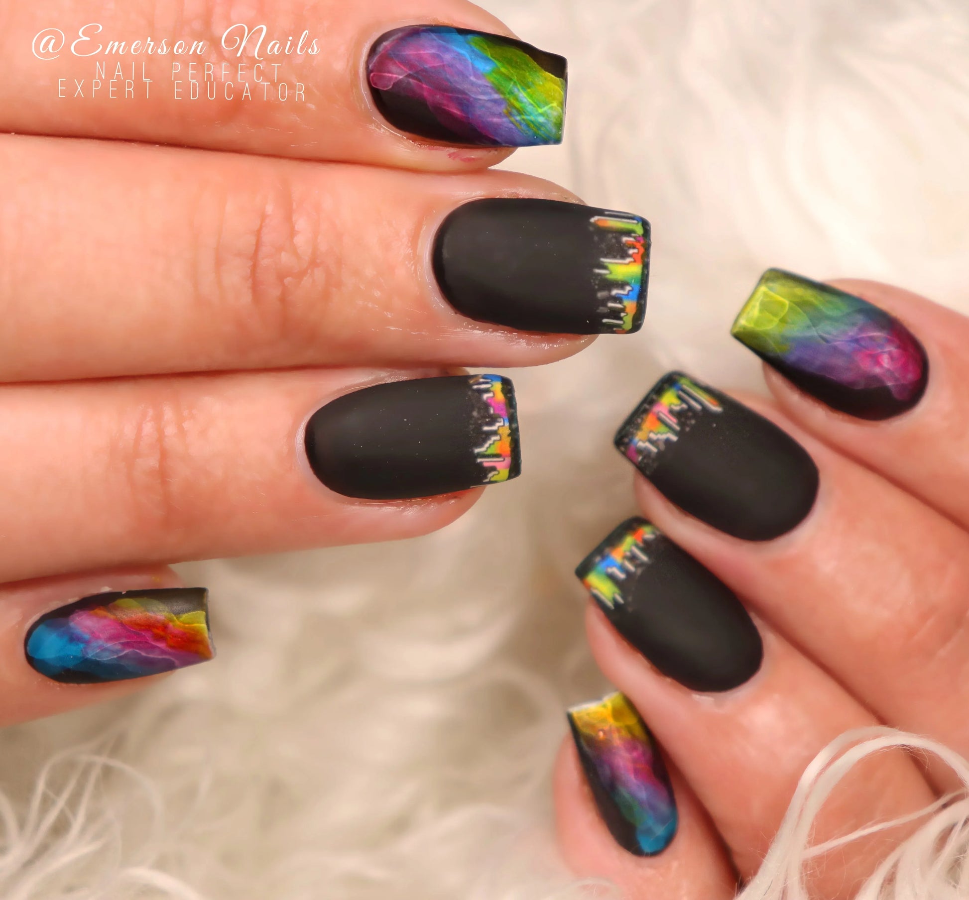 Nail Sticker - Design F007 - City Skylin - Unicorn Lab