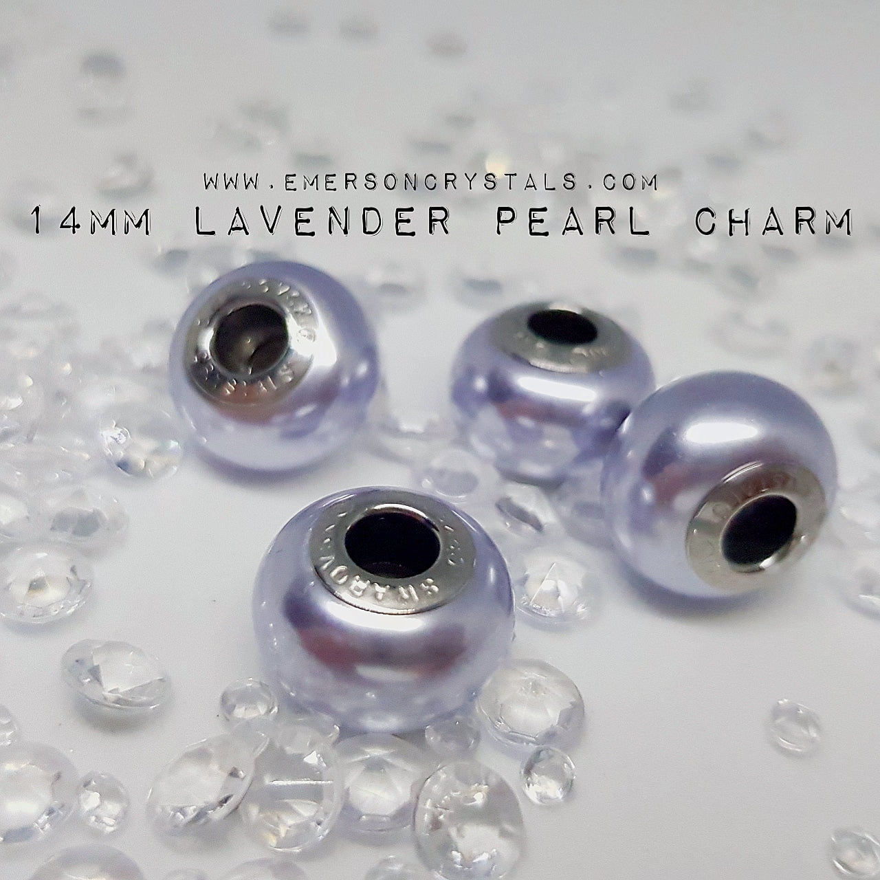 Lavender Pearl Charm (5890) charm