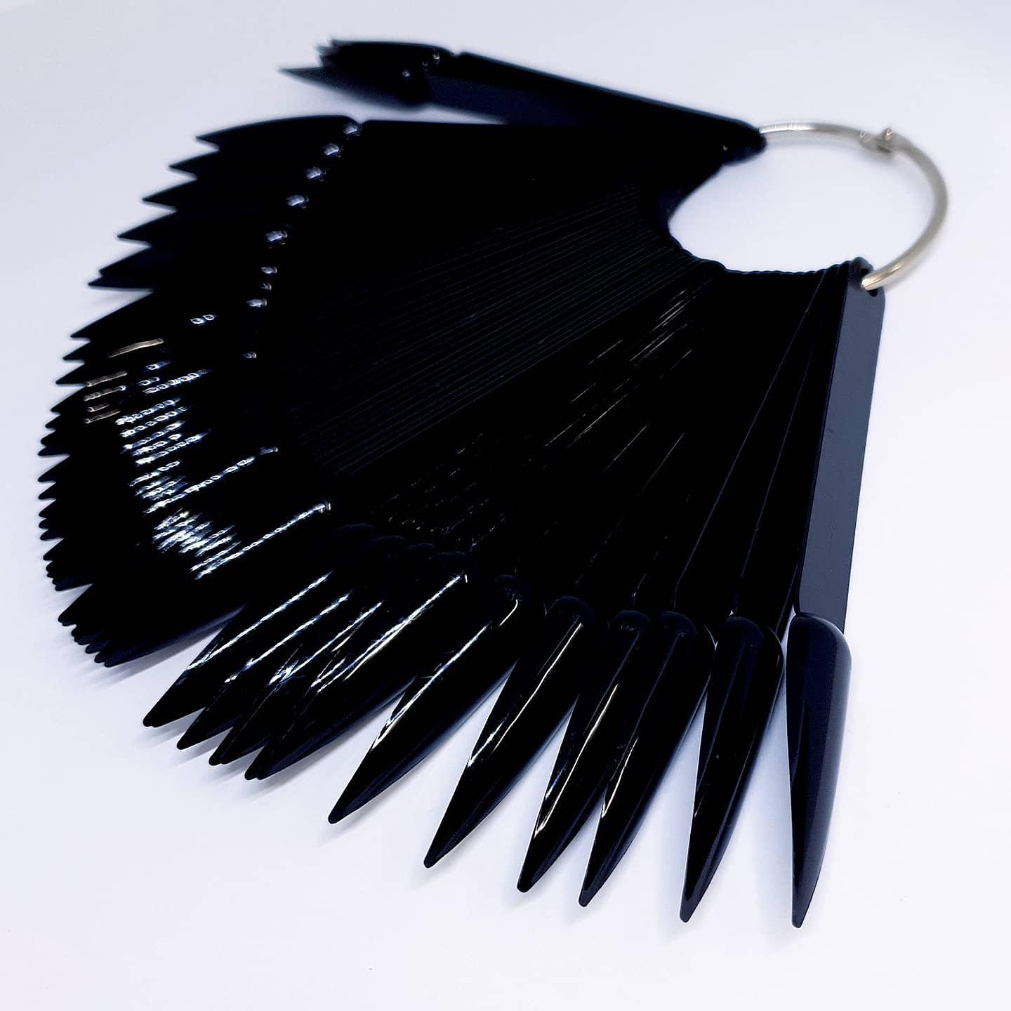Black stiletto swatch sticks x 50 - Unicorn Lab