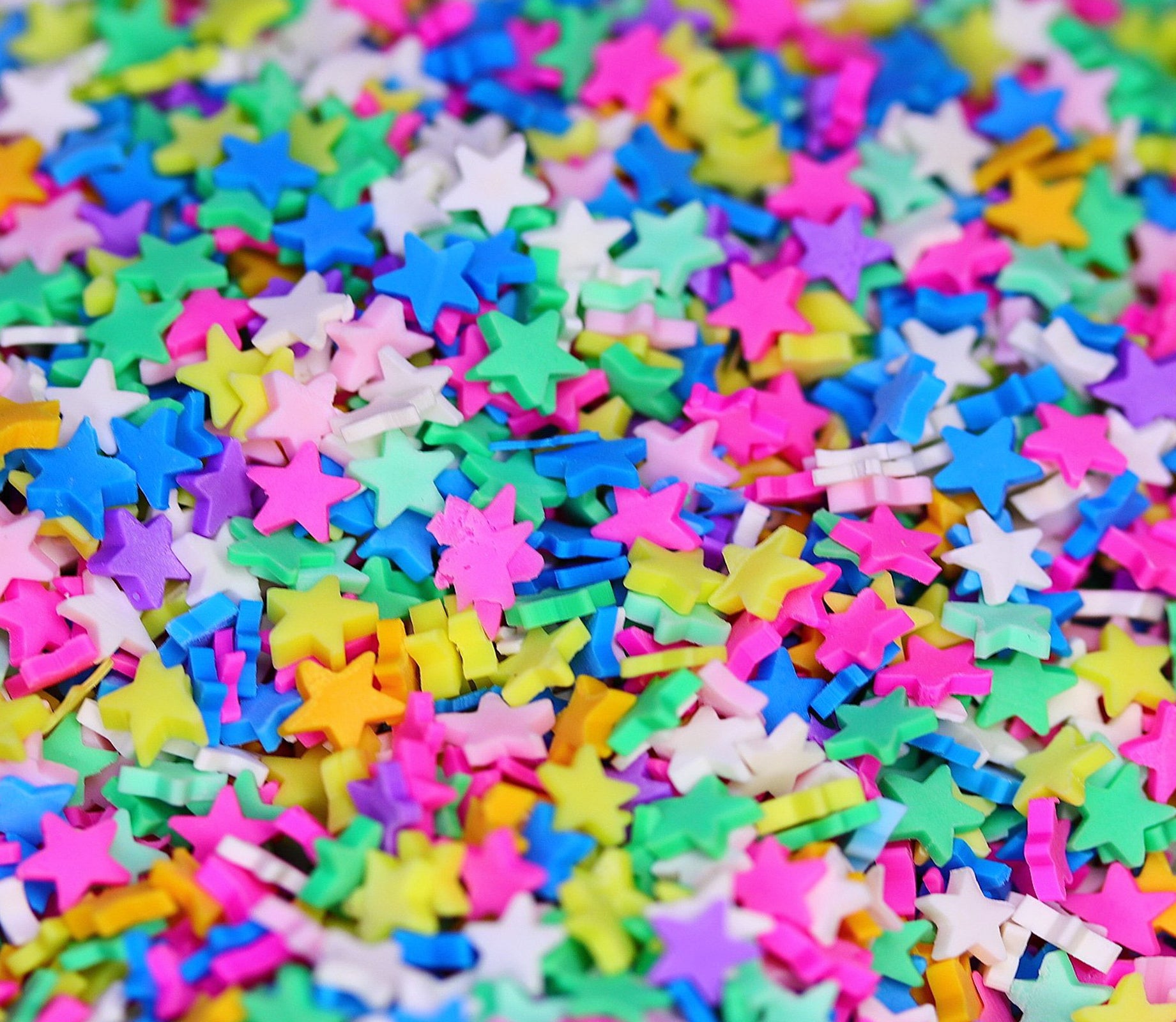 Rainbow star sprinkles fimo