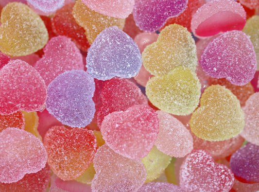 Sugar hearts x8 charm