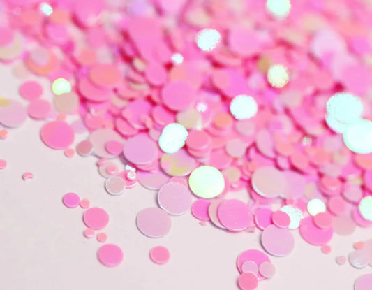 Pink Mixed Dots Glitter - Unicorn Lab