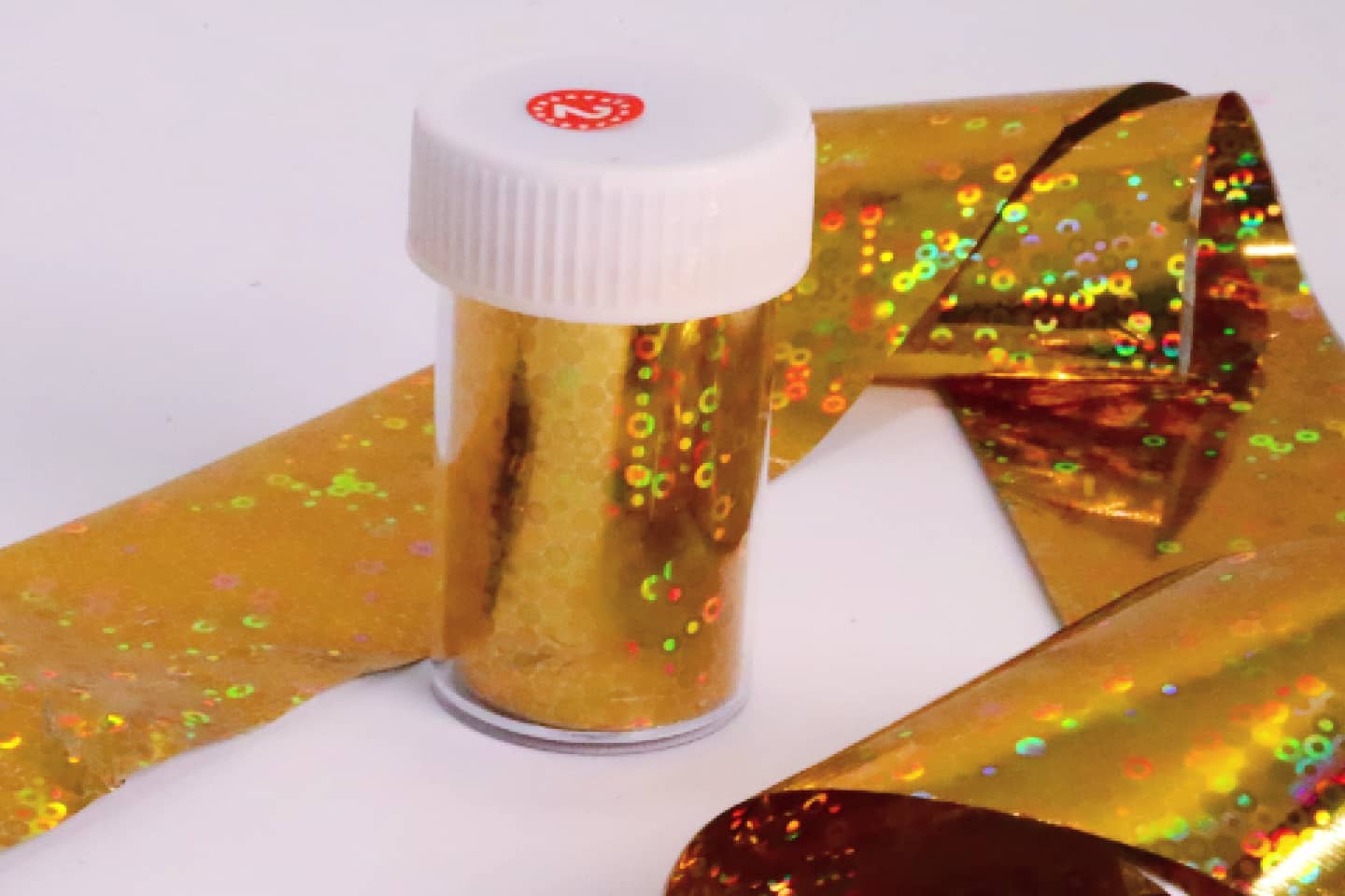 Gold holo Transfer foil - 2 nail foil The original Shimmer Cuticle Oil – Handcrafted in Melbourne since 2017 – First cuticle oil droppers to hit the Australian market