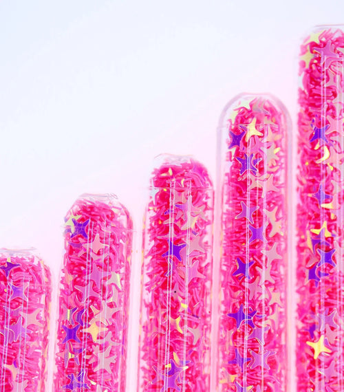 Iridescent Pink Glitter Stars - Unicorn Lab