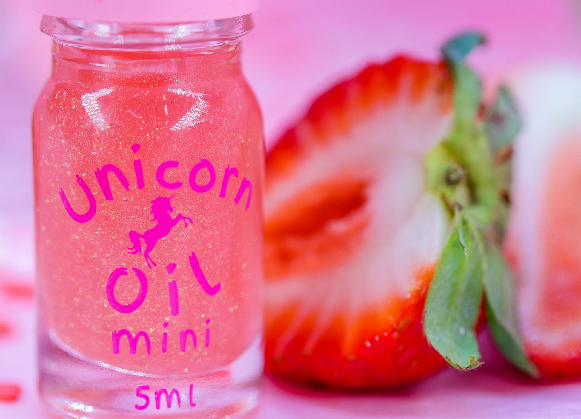 Strawberry Cocktail Unicorn Cuticle Oil 5ml Mini unicorn oil The original Shimmer Cuticle Oil – Handcrafted in Melbourne since 2017 – First cuticle oil droppers to hit the Australian market