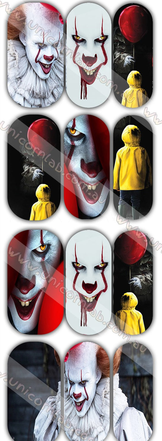 IT Clown Waterslide Decals waterslide decal