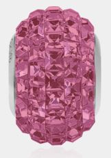 Light Rose Pave charm 15mm Square (80201) charm