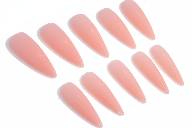 Long Nude Stiletto Tips - Unicorn Lab