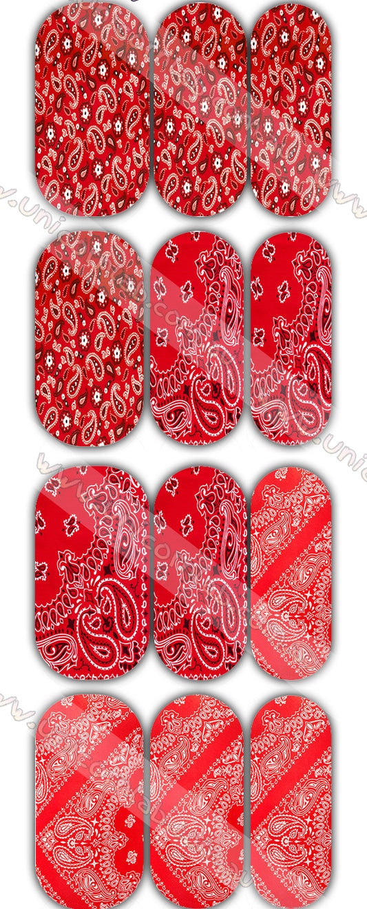 Red Bandana Waterslide Decals waterslide decal