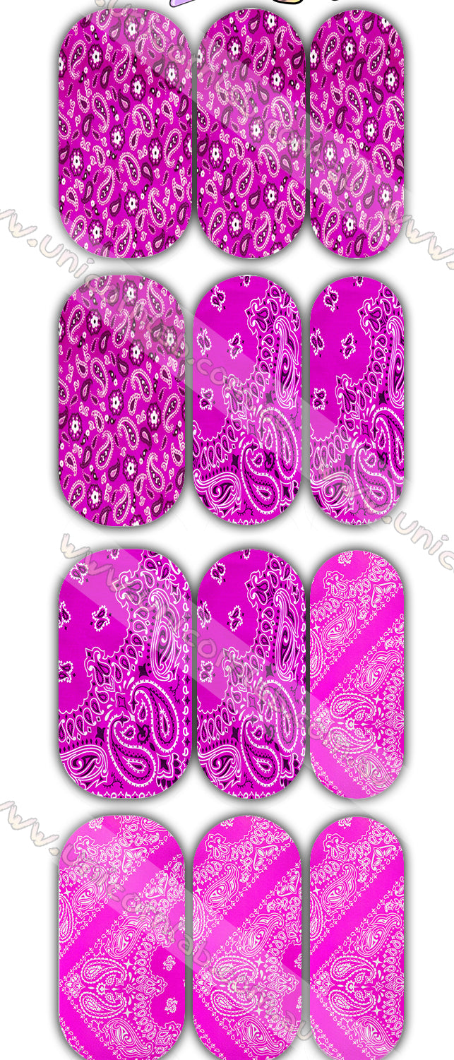 Pink Bandana Waterslide Decals waterslide decal