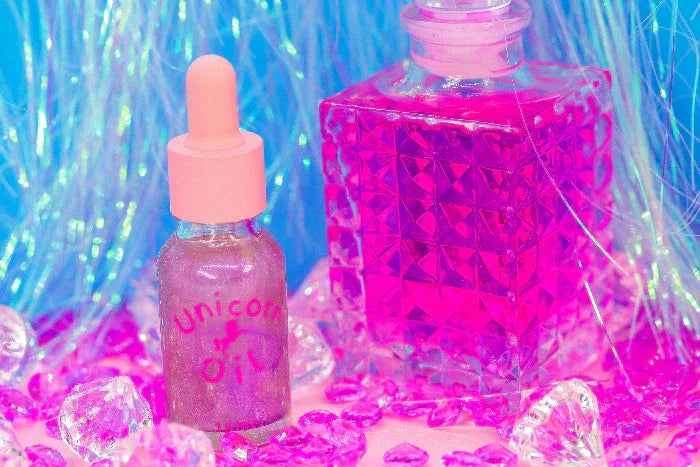 Sweet fantasy scented cuticle oil large bottle with shimmer aesthetic, nourishing nail serum