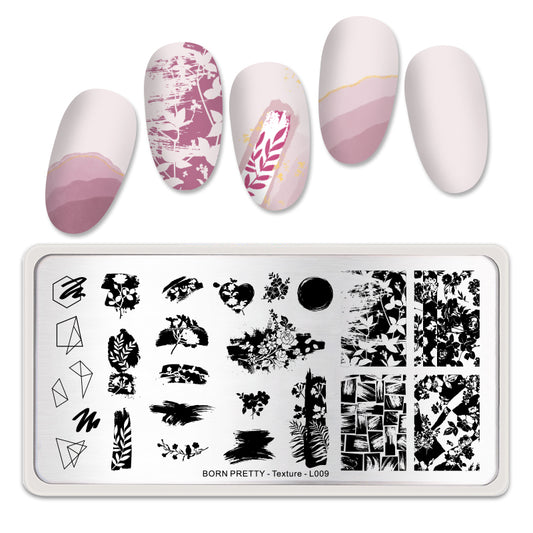 Stamping Plate - BP009 Texture stamping plate The original Shimmer Cuticle Oil – Handcrafted in Melbourne since 2017 – First cuticle oil droppers to hit the Australian market