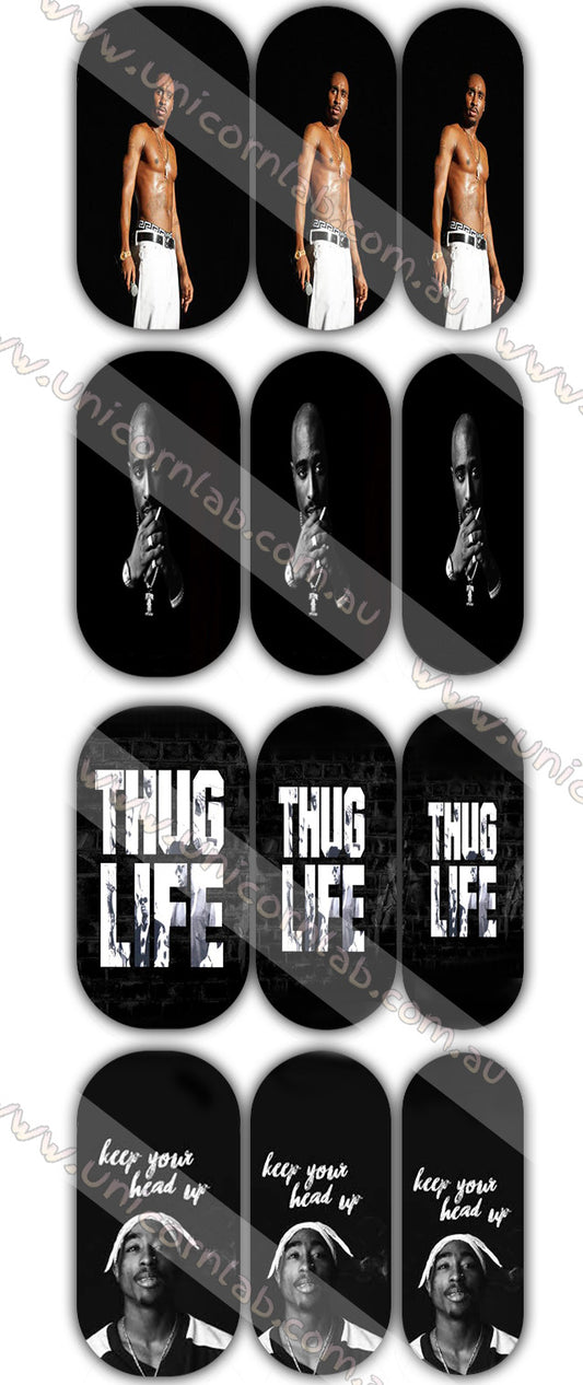 Tupac Waterslide Decals waterslide decal