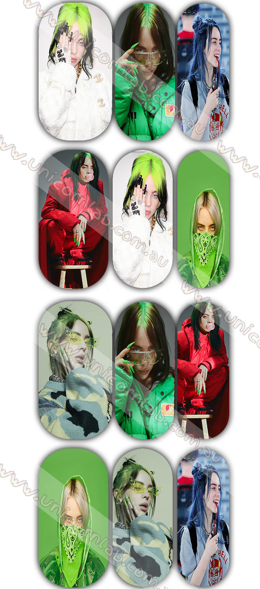 Billie Eilish Waterslide Decals waterslide decal