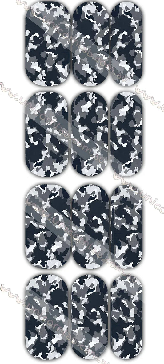 Black Camo Waterslide Decals - Unicorn Lab