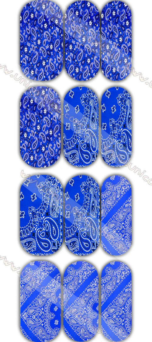 Blue Bandana Waterslide Decals - Unicorn Lab
