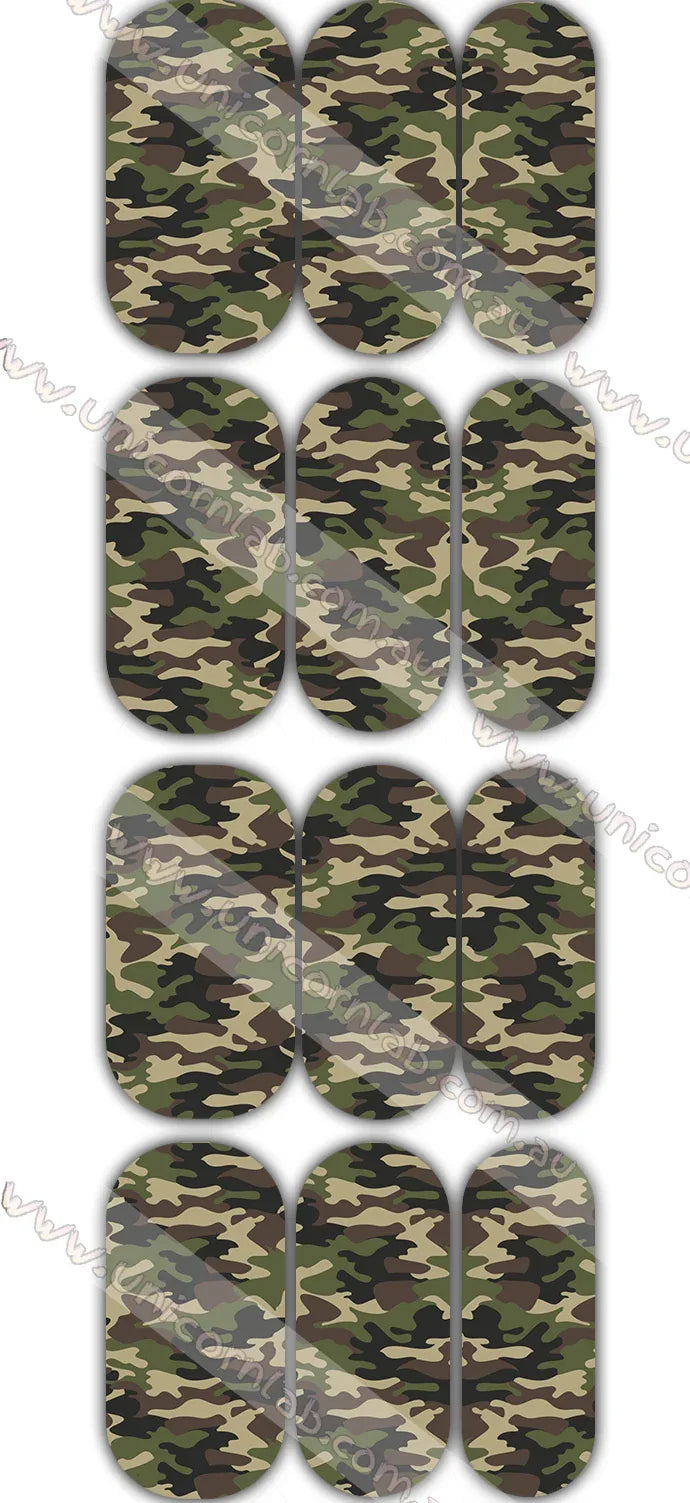 Brown Camo Waterslide Decals - Unicorn Lab