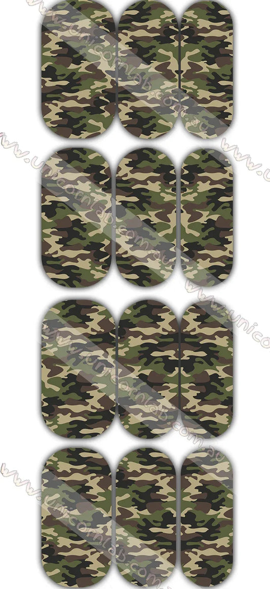 Brown Camo Waterslide Decals - Unicorn Lab