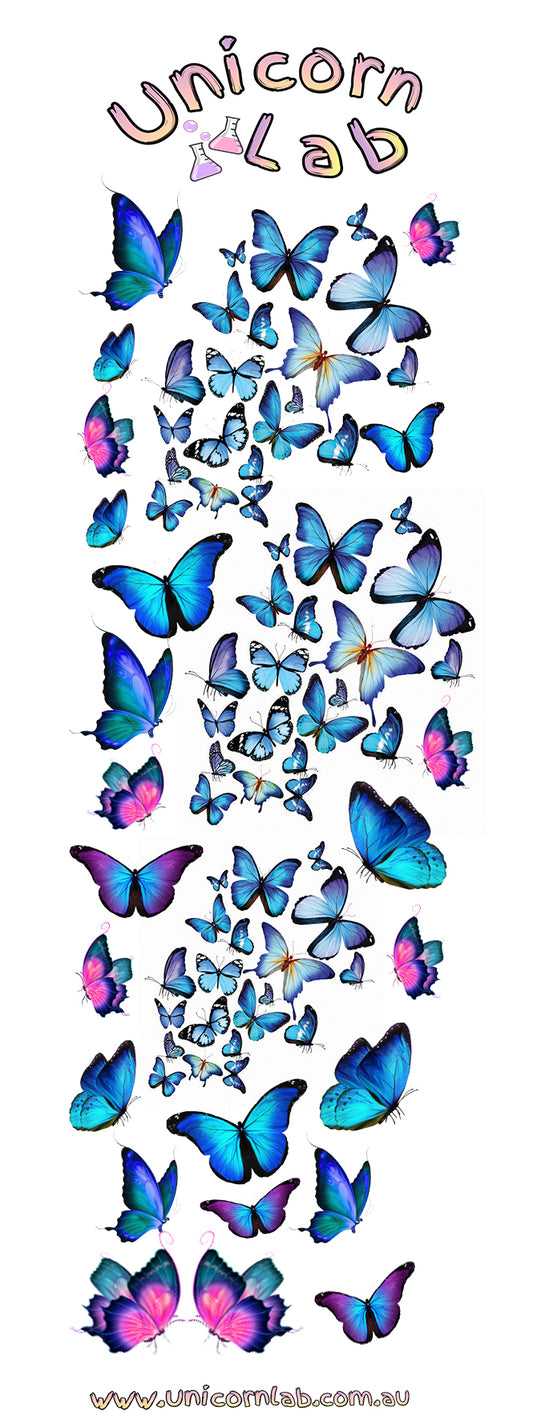 Blue Butterfly Waterslide Decals waterslide decal