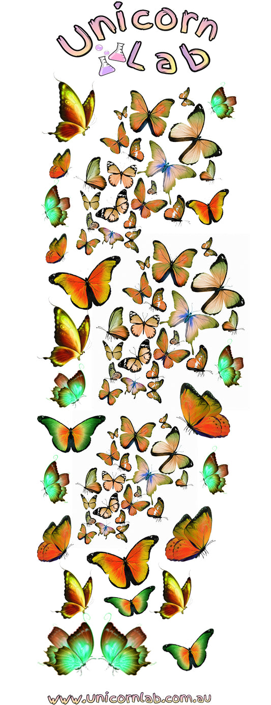 Orange Butterfly Waterslide Decals waterslide decal