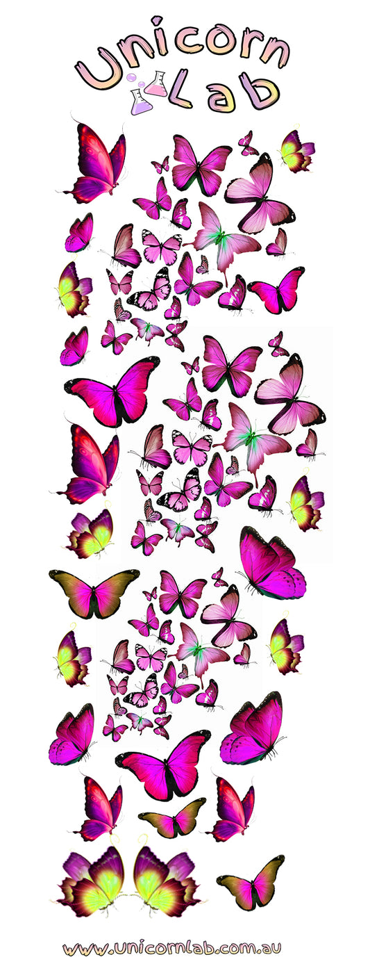 Pink Butterfly Waterslide Decals waterslide decal