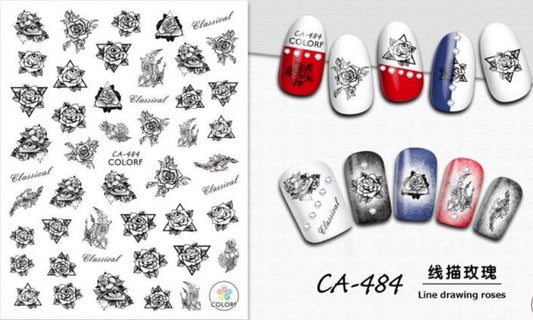 Nail Sticker - CA484 Roses