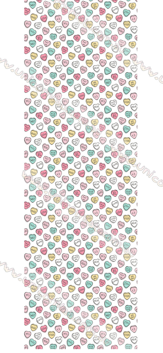 Cute Candy Hearts Waterslide Decals waterslide decal