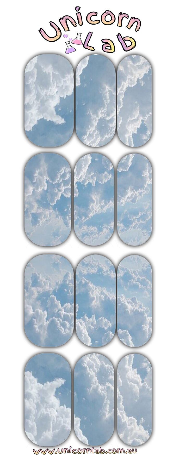 Clouds Waterslide Decals waterslide decal