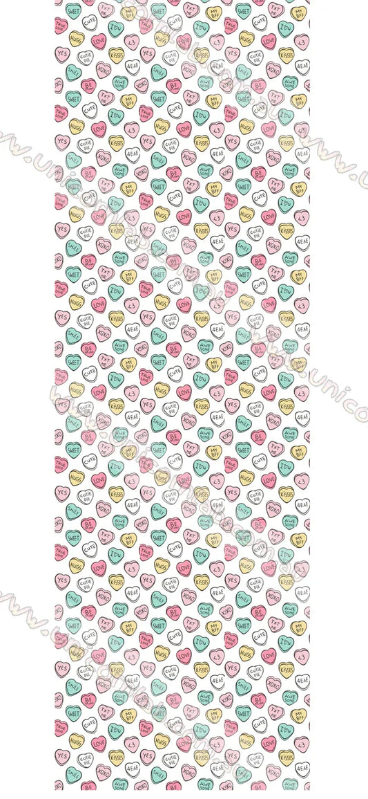 Cute Candy Hearts Waterslide Decals - Unicorn Lab