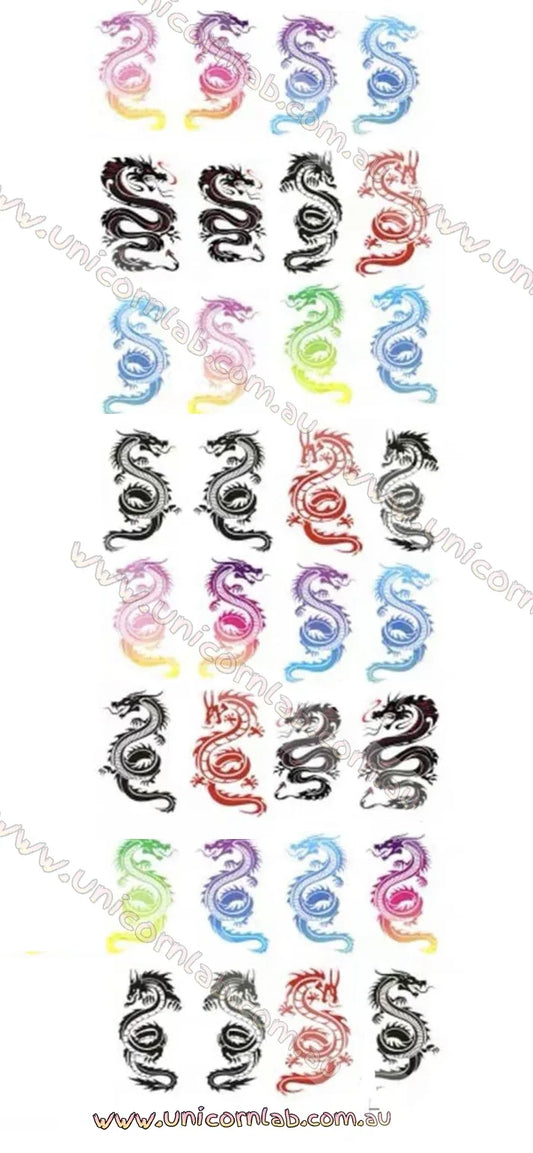 Dragon Multicolour Waterslide Decals - Unicorn Lab