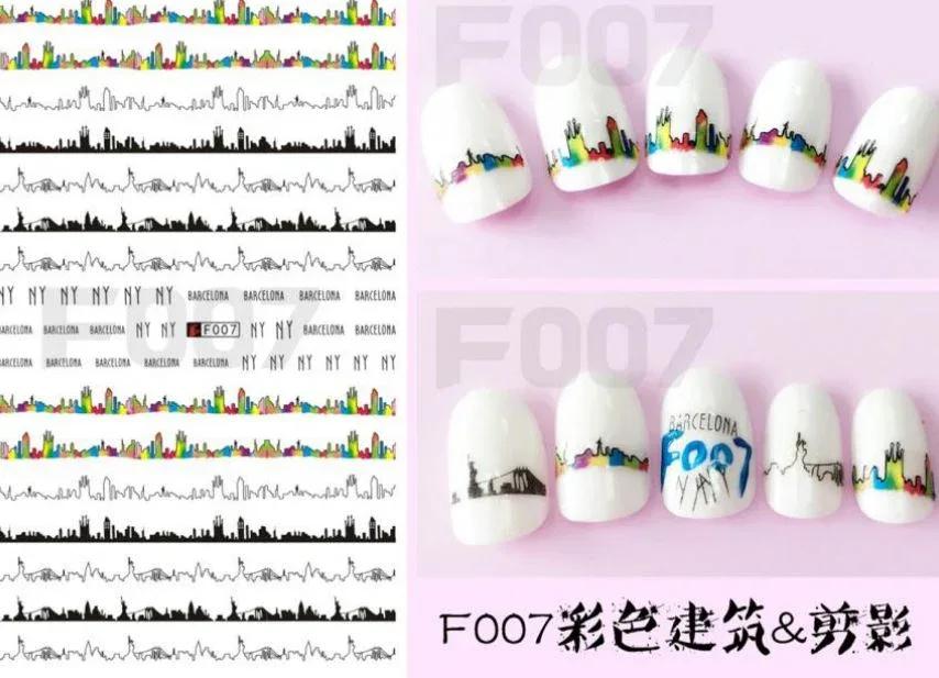 Nail Sticker - Design F007 - City Skylin - Unicorn Lab