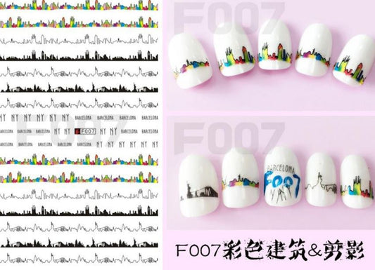 Nail Sticker - Design F7 - Emerson Crystals