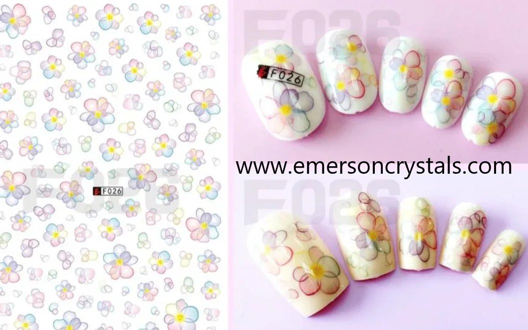 Nail Sticker - Flowers Design EC026 - Unicorn Lab