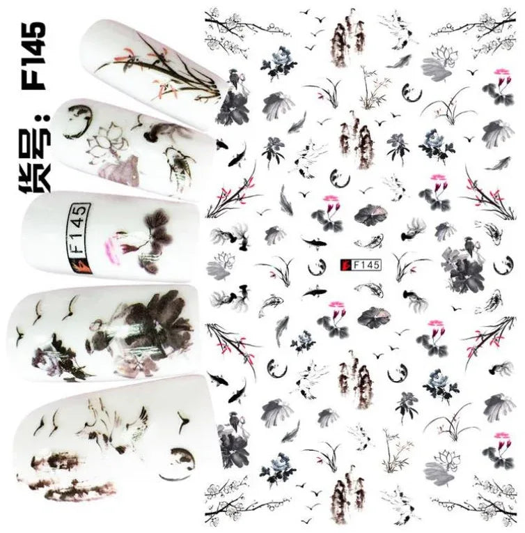 Nail Sticker - Design F145 Koi Fish - Unicorn Lab